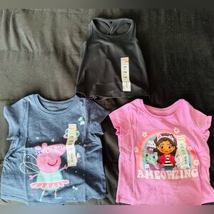 Kids' Graphic T-Shirts and Black Tank Top